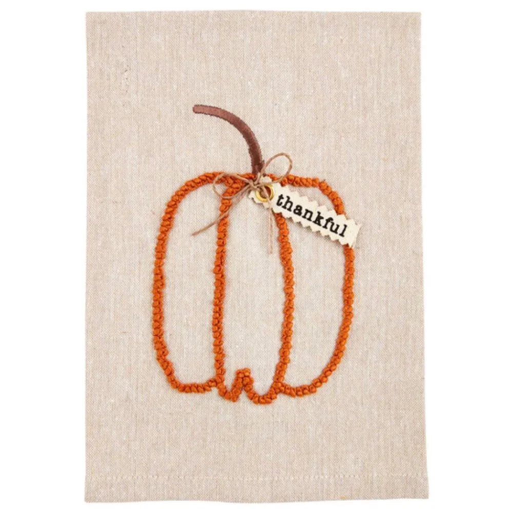 Mud Pie Pumpkin Fall Knotted Towel/NWT